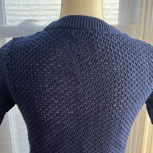 Club Monaco Short Sleeve Cobalt Blue Soft Sweater Size M - Picture 3 of 5